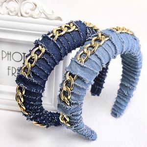 Denim and Chain Fashion Headband